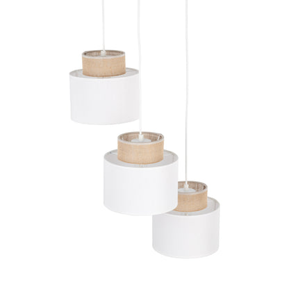 DUO White Jute Pendant 3